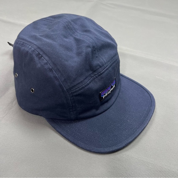 Patagonia P6 Maclure Hat 5 Panel Camp Cap Blue Hat Cap Adjustable - Picture 6 of 8